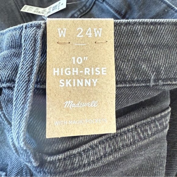 NEW MADEWELL 10” High-Rise Skinny Magic Pocket Black Jeans Plus Size 24W - Picture 7 of 10